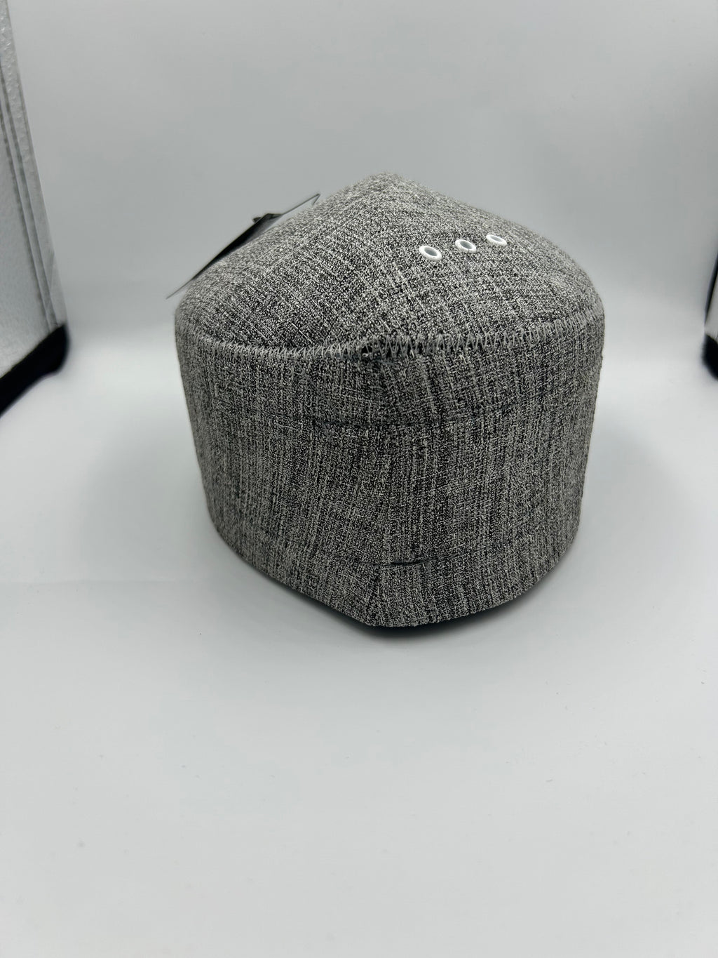 Hard Light Grey Indonesian Hat with holes on the top