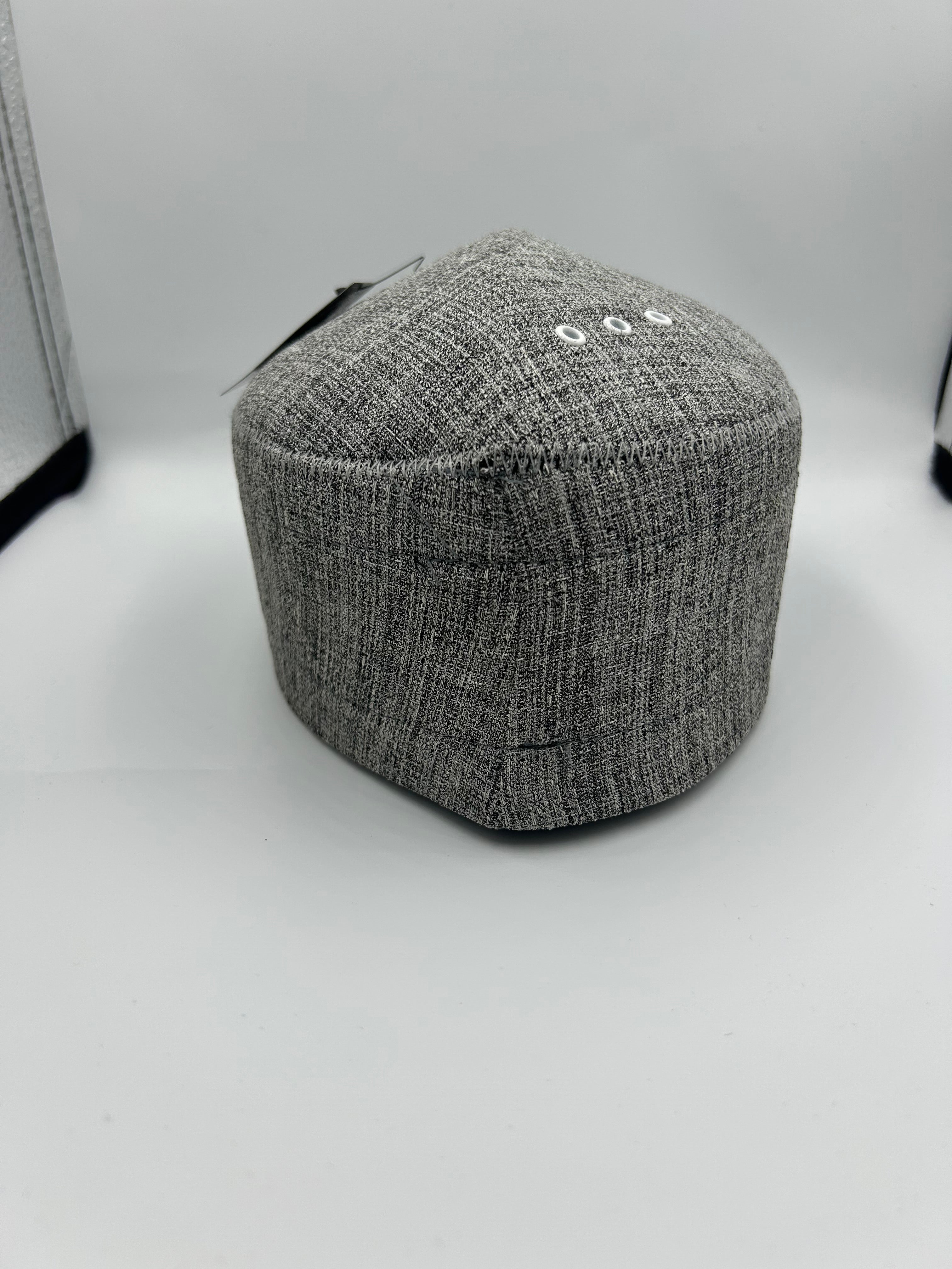 Hard Light Grey Indonesian Hat with holes on the top