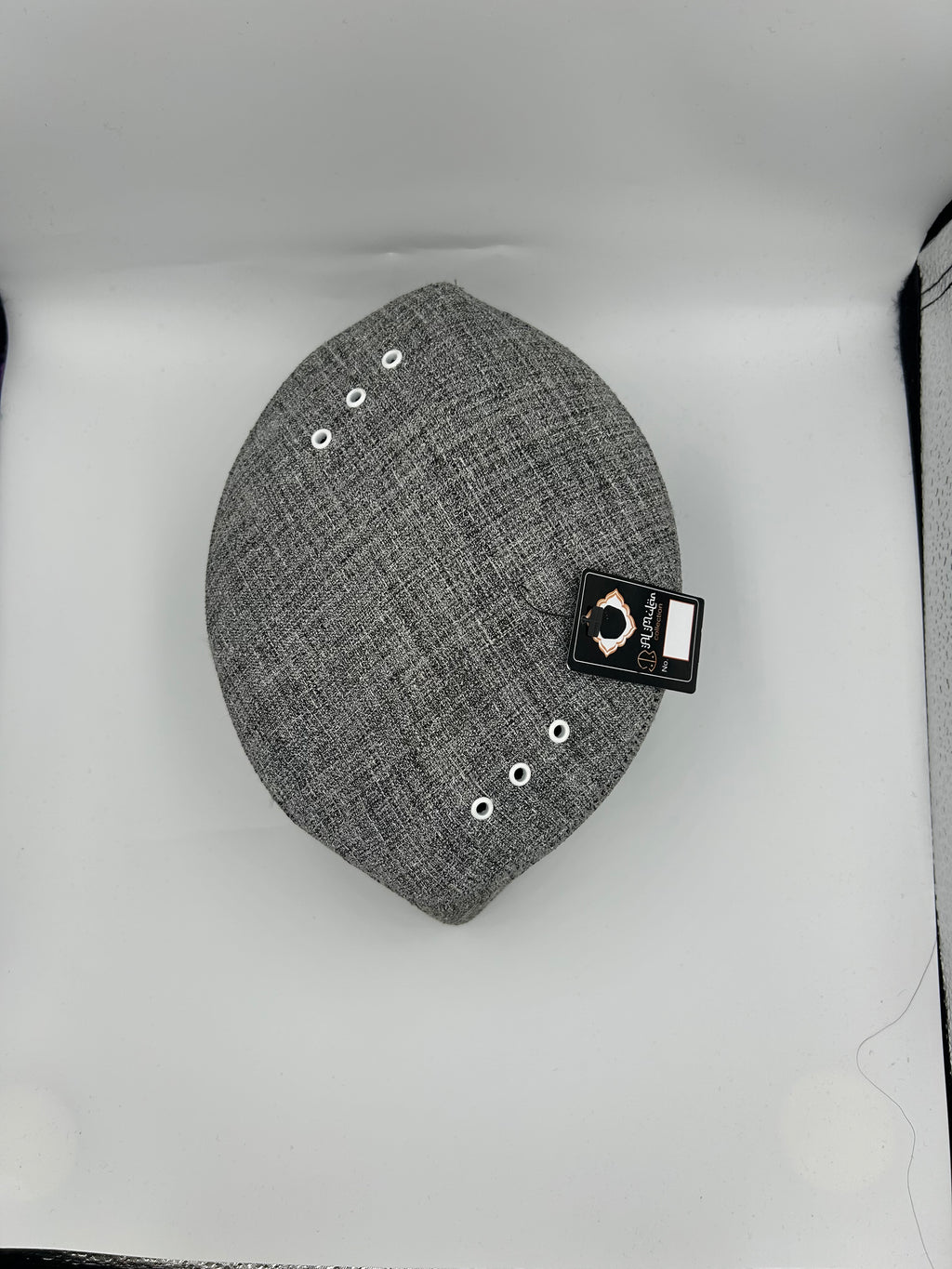 Hard Light Grey Indonesian Hat with holes on the top
