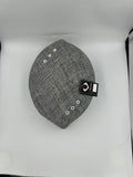 Hard Light Grey Indonesian Hat with holes on the top
