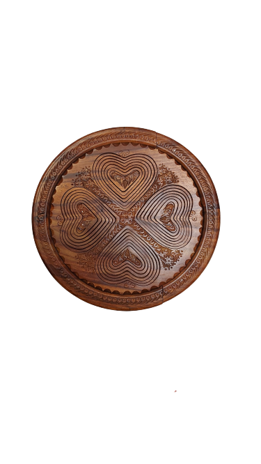 Wooden 4 section snack tray