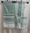 Men keffiyah Scarf Green and white