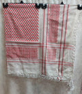 Men keffiyah Scarf Red and White