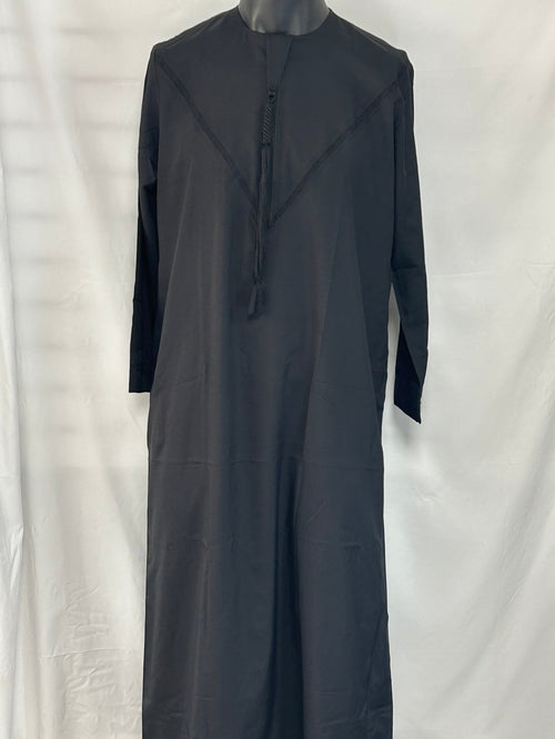 Al-Qasr Emirati kandura Black