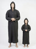 Dark Grey Moroccan winter Jallabah Men