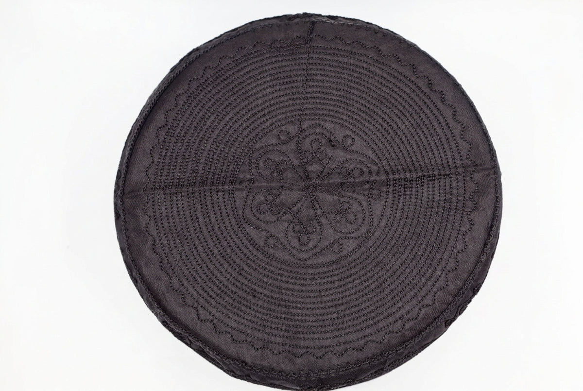 Black Hat with Embroidery