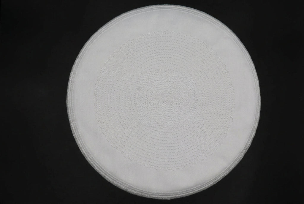 White Hat with Embroidery