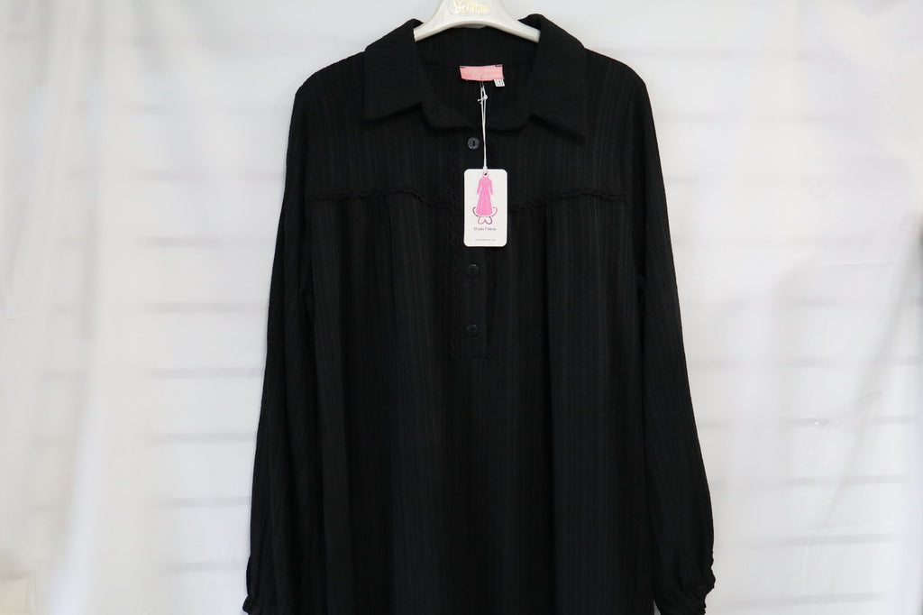Turkish Breathable Abaya / Dress Black