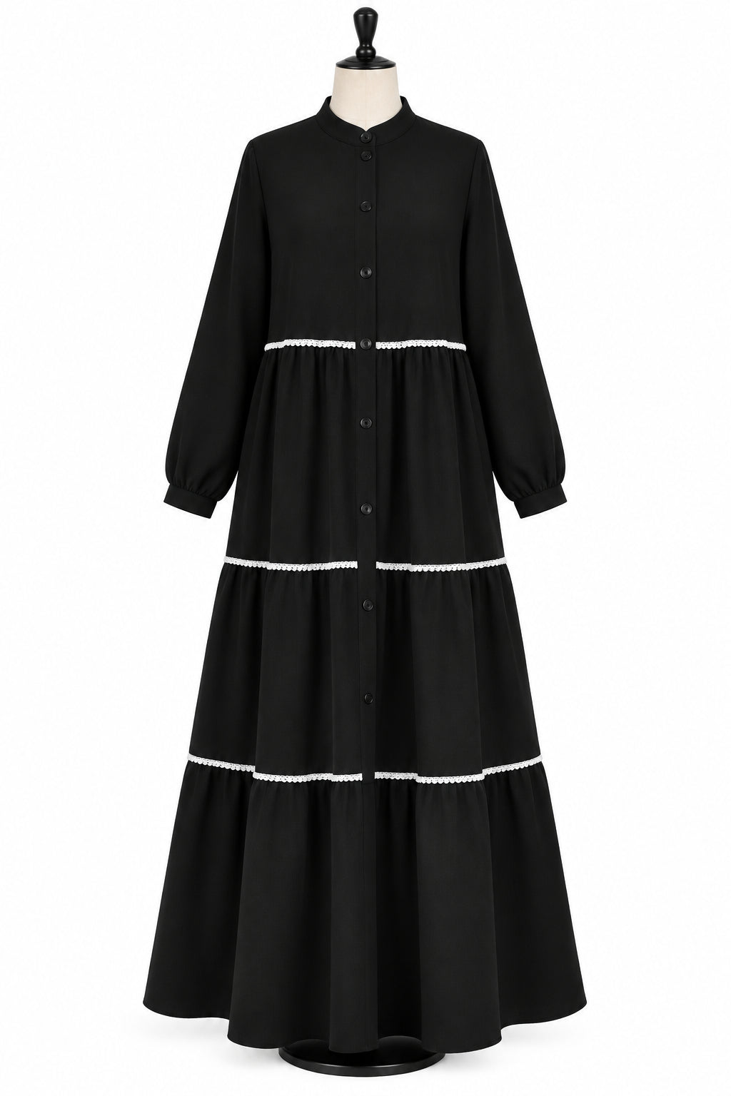Turkish Breathable cool Fabric Summer Black Abaya