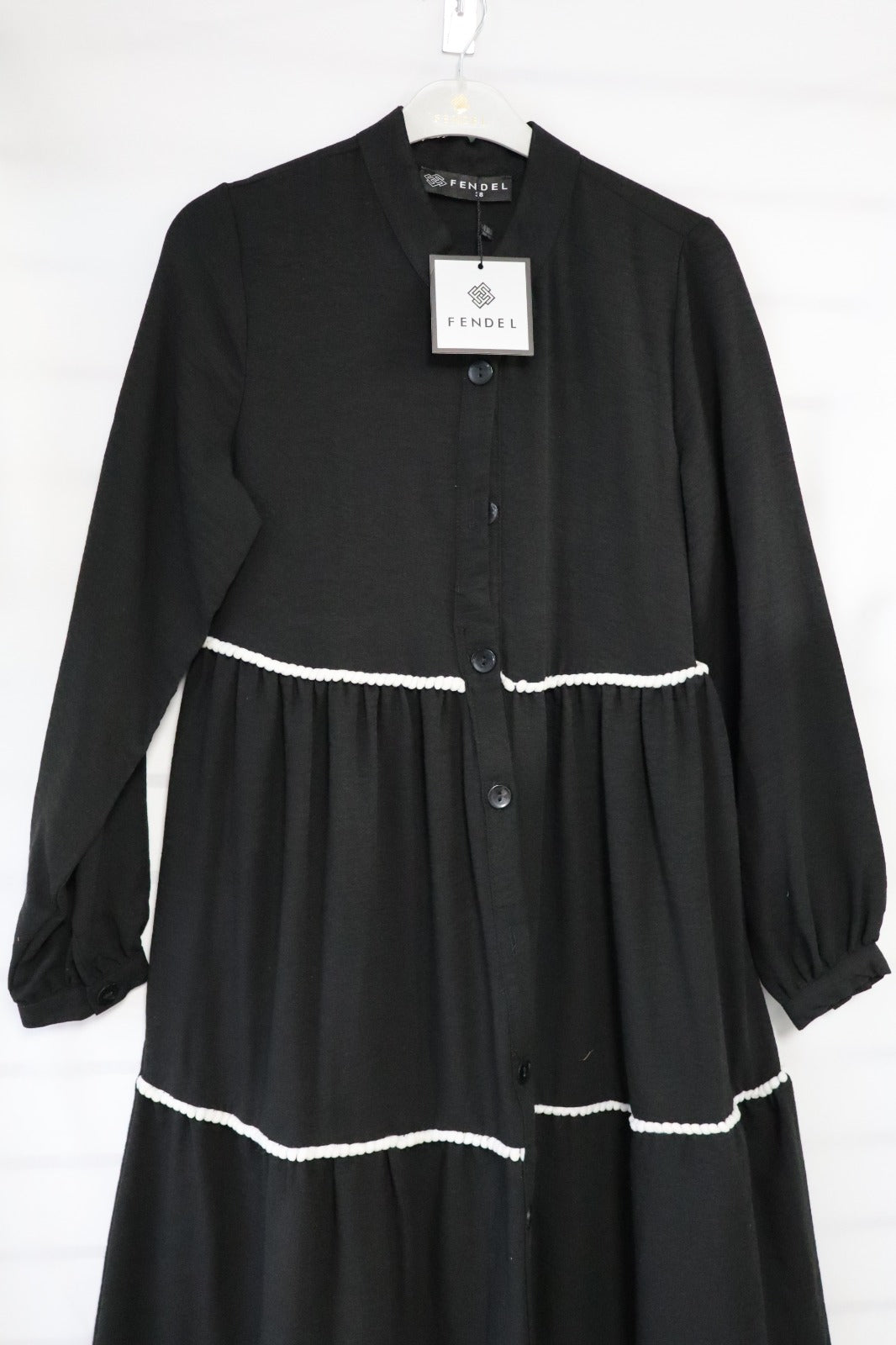 Turkish Breathable cool Fabric Summer Black Abaya