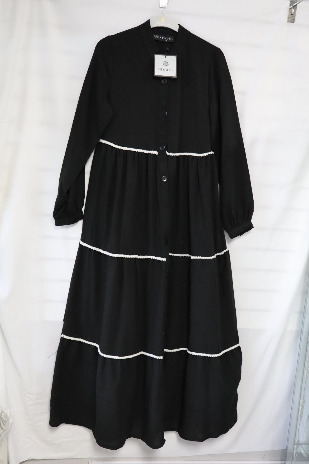 Turkish Breathable cool Fabric Summer Black Abaya