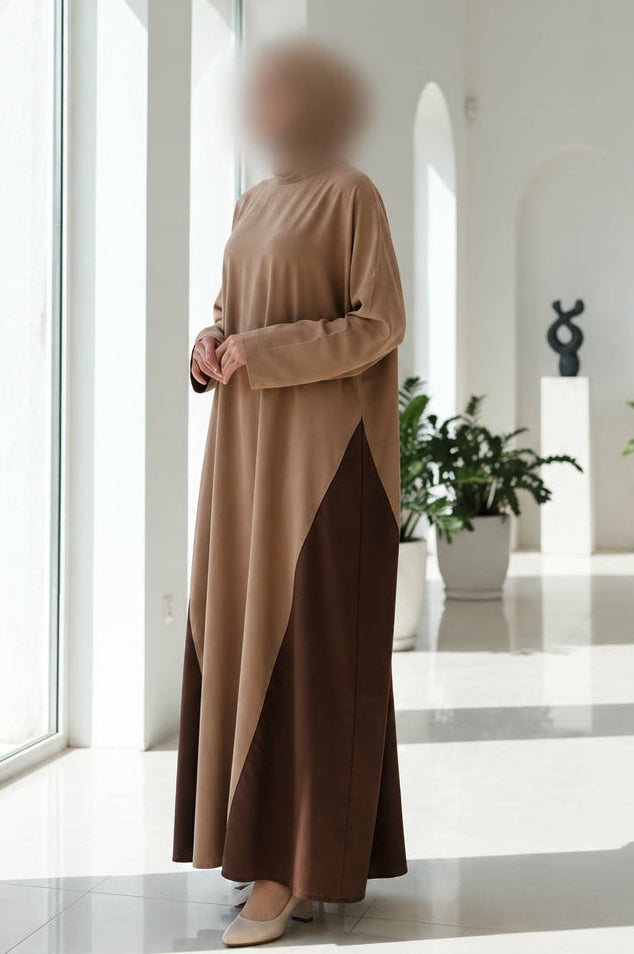 Turkish Dress / Abaya, Double Color