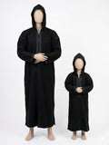 Black Moroccan winter Jallabah Men